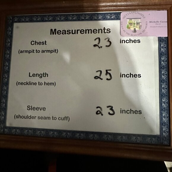 Ann Taylor size M blue print split v neck long sleeve blouse - Picture 6 of 6